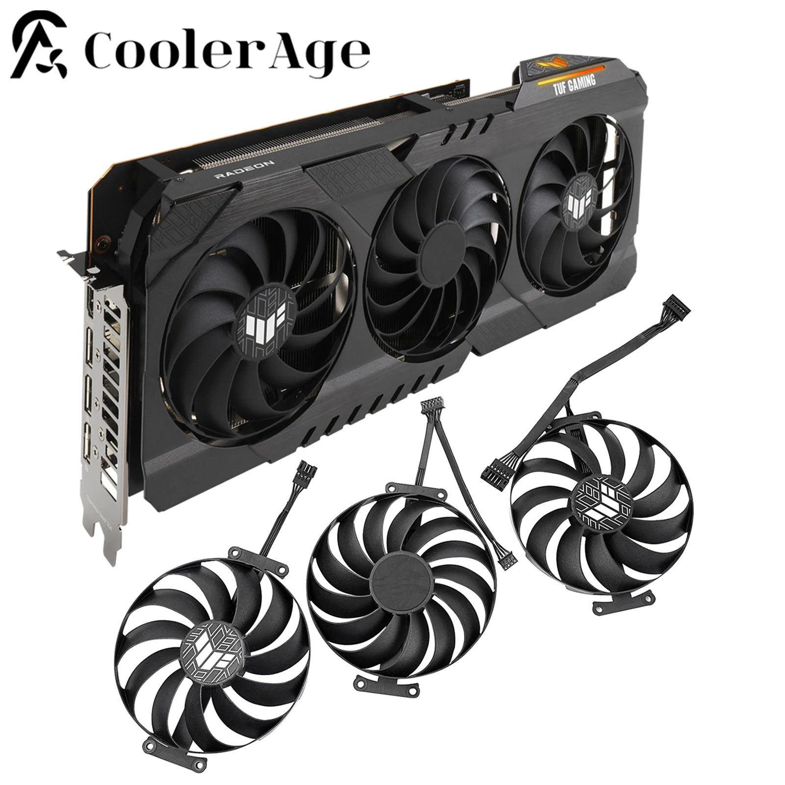 Original New 95MM CF1010U12S Cooler Fan Replacement For ASUS TUF Gaming Radeon RX 6700 6800 6900 XT OC Edition Video Card Fans