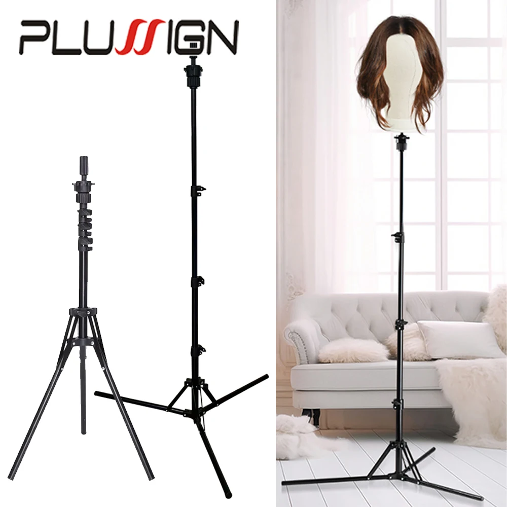 

Plussign 1pcs Black Tripod Stand For Mannequin Head Adjustable Metal Mannequin Head Stand For Styling And Wig Making Display