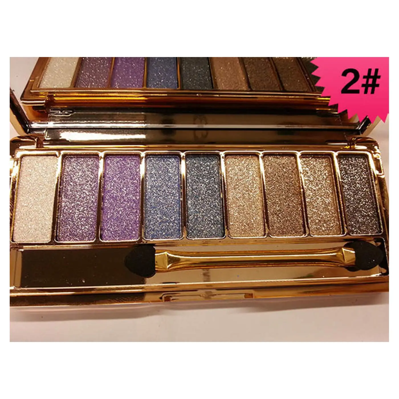 9 Colors Glitter Eyeshadow Fashion Eye Shadow Palette & Makeup Cosmetic Brush Set  For Women Wholesale Nude Shades