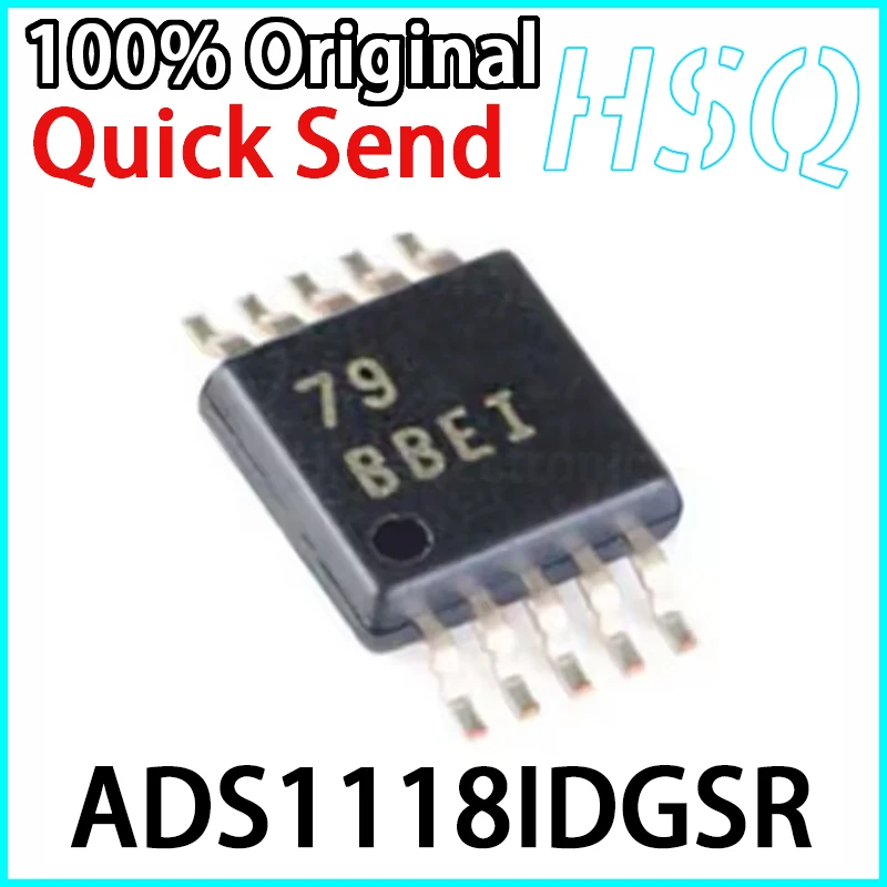 2PCS Original ADS1118IDGSR Screen Printing: BBEI 16 Bit Analog-to-digital Converter ADC Brand New Stock