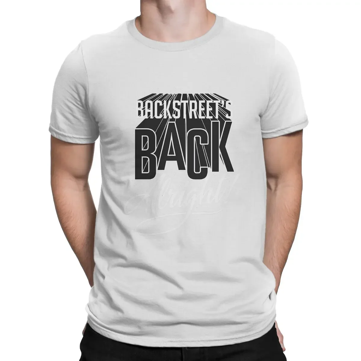 Back Alright Cosmic T Shirt Men's  100% Cotton Casual T-Shirt Crewneck Backstreet Boys Tees Short Sleeve Tops 4XL 5XL