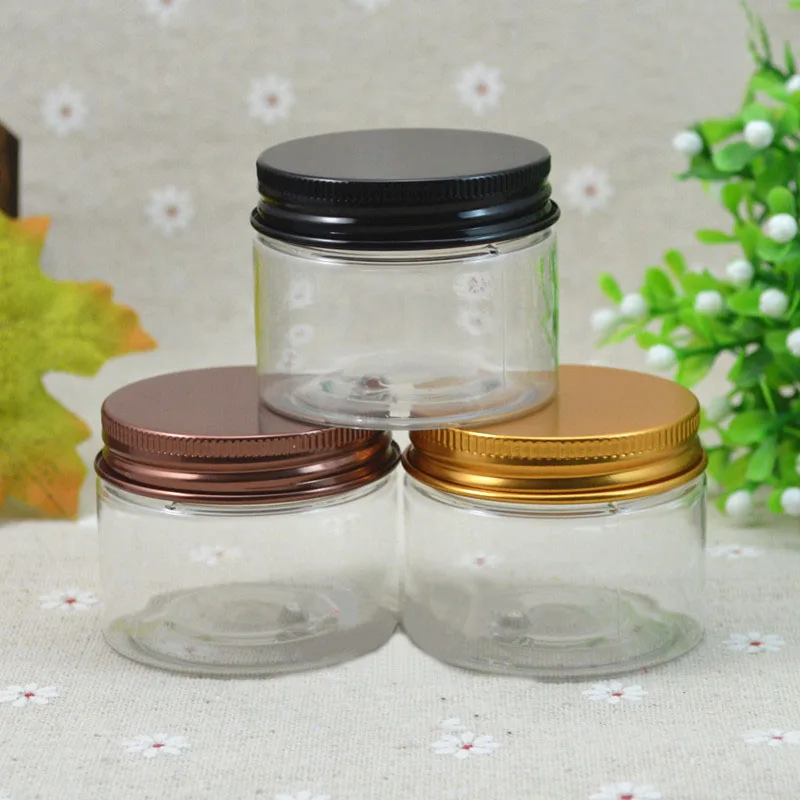 

40grams clear PET Jar pot silver black bronze cream mask gel essence gel mlisturizer emulsion wax skin care cosmetic packing