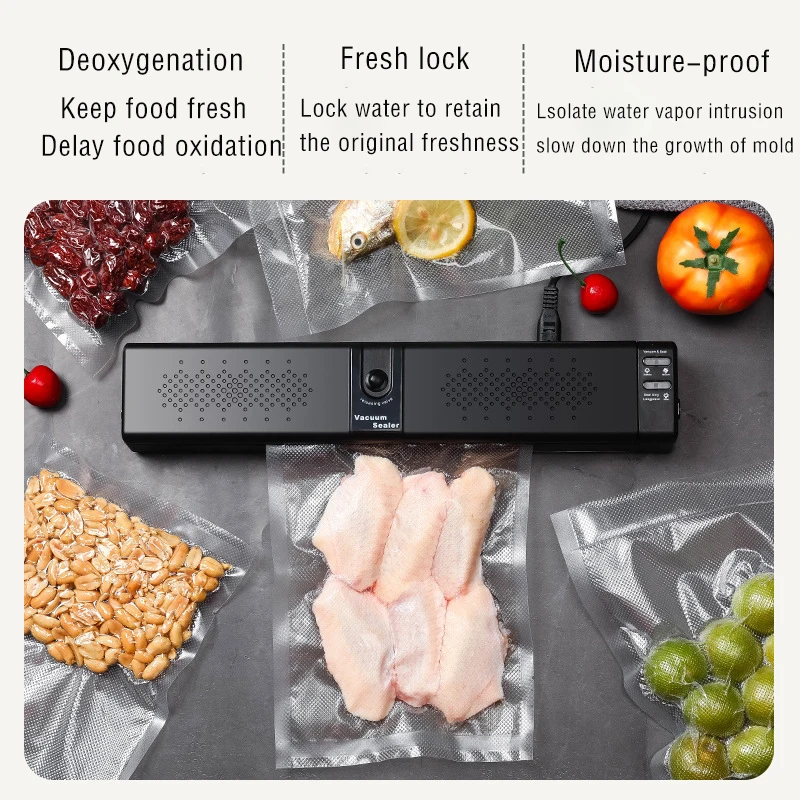 Household Food Vacuum Sealer Food Packaging Machine Film Sealer EU Plug Food Packer Food Saver Commercial Vacuum Food Sealing