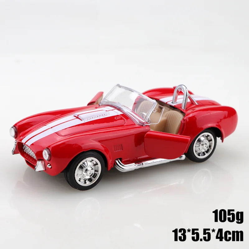 Retro sports car alloy model, 1:32 scale, with openable doors design, a collectible metal-cast figurine. view 6