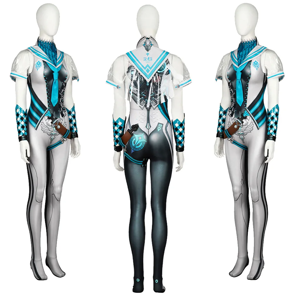 Eve Cosplay Jumpsuit Costume Game Stellar Blade Fantasia Outfits Wrist Guard Shawl Adult Women Disguise Halloween Party Suit