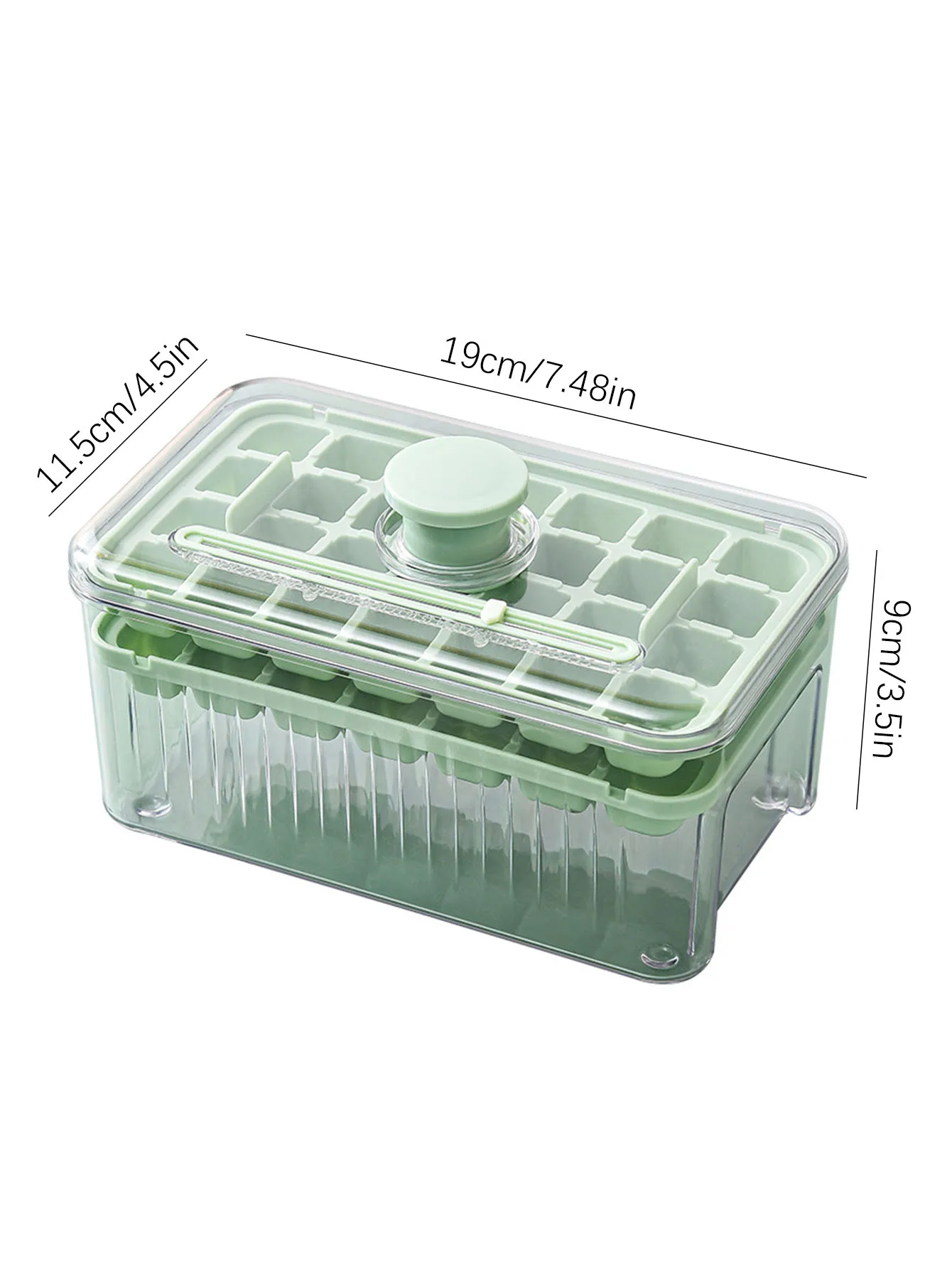 Ice Box new creative one-button press-type easy release high-color ice box household food-grade ice storage mold