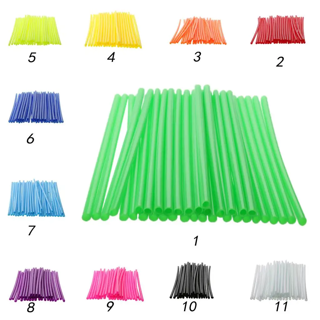 Spoke Skin Plastic for Motorcycle Wheels Front Rear Universal Fit 17cm Length Easy Trim for Motocross Bike