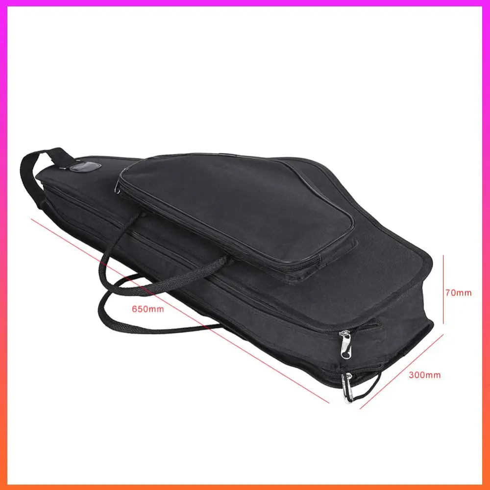 

Черная универсальная сумка для альт-саксофона из ткани Оксфорд, противоударная водонепроницаемая сумка для саксофона с двойными плечами и дополнительной боковой упаковкой