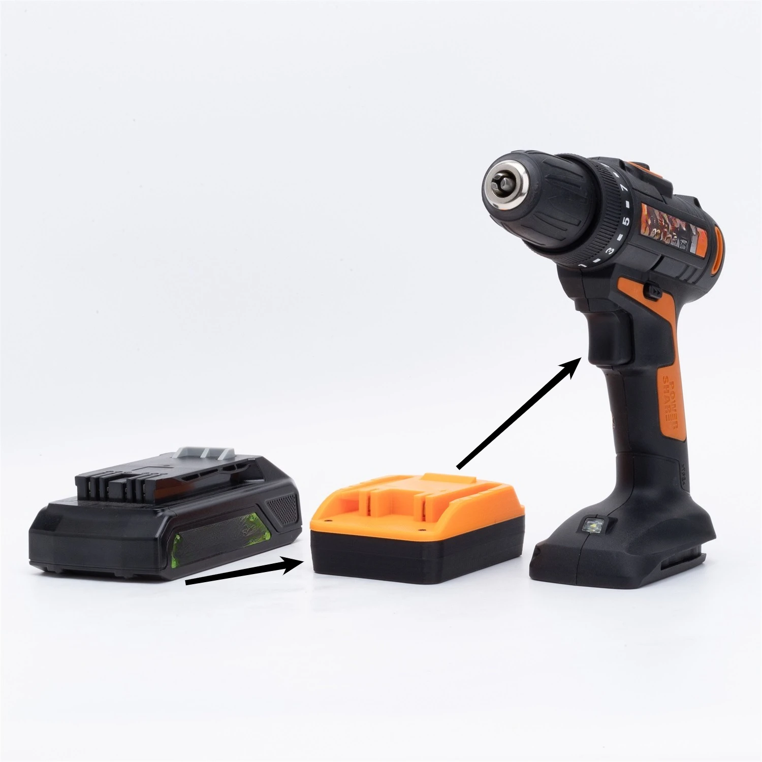 

Batteries Converter Adapter For for Greenworks 24v Lithium Convert To for Worx 20v Max 6 Pin Tool without battery and tools)