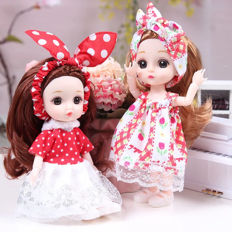 17cm BJD Doll Girl DIY Dressing Princess Toy Adjustable 13 Joint Doll Girl Toy Set Simulated Princess Changing Toys Girls Gifts