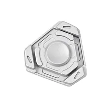 Fidget Spinner in acciaio inossidabile Carta di spinta magnetica Metallo EDC Giocattolo antistress Trottola Punta superiore Giroscopio Alleviare lo stress