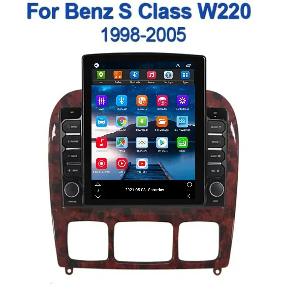 Android 13 Carplay 5G para Tesla Vertical Radio de coche vídeo estéreo para Mercedes Benz Clase S W220 S280 S320 S350 S400 S430 S500 GPS