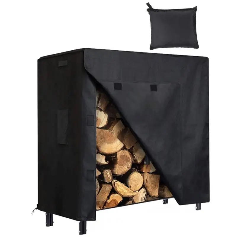 Wood Covers For Firewood Oxford Fabric Log Rack Cover Waterproof Firewood Rack Cover Weather Resistant Windproof Protection