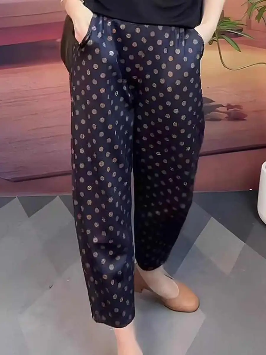 calcas-capri-femininas-de-cintura-alta-com-bolinhas-estilo-coreano-com-bolso-e-lenco-para-primavera-e-verao