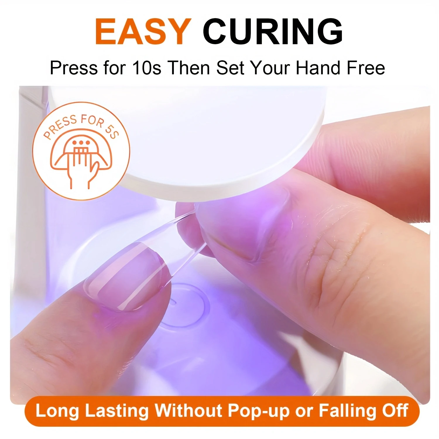 Solid Nail Glue Nail Tips Gel for Press On Nails,Super Strong Acrylic Nail Gel for Manicure Extension, Durable and long-lasting image 5