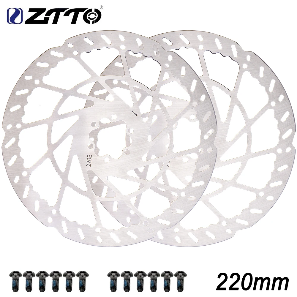 Ztto 2,3mm verdicken mtb e-bike fahrrad scheiben brems rotor edelstahl 160mm 180mm 203mm 220mm 6 schrauben naben montierte fahrrad teile