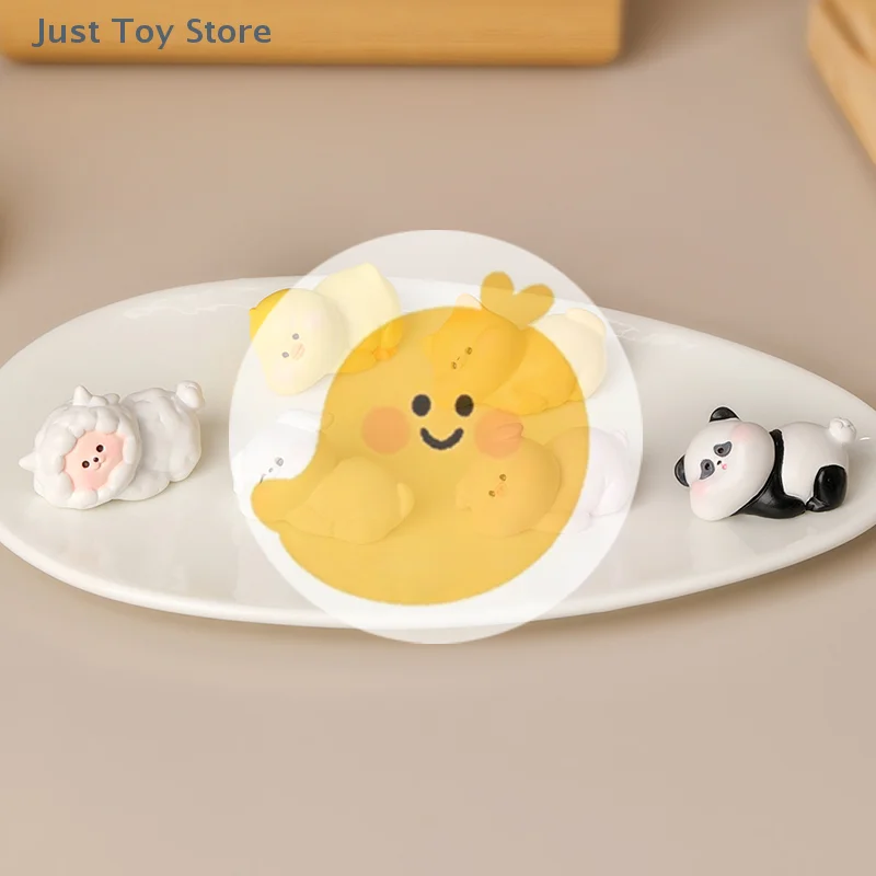 1Pc Cartoon Cute Bear Rabbit Cat Dog Duck Animal Figurines Miniature Desktop Car Ornament for DIY Decor Crafts Gifts