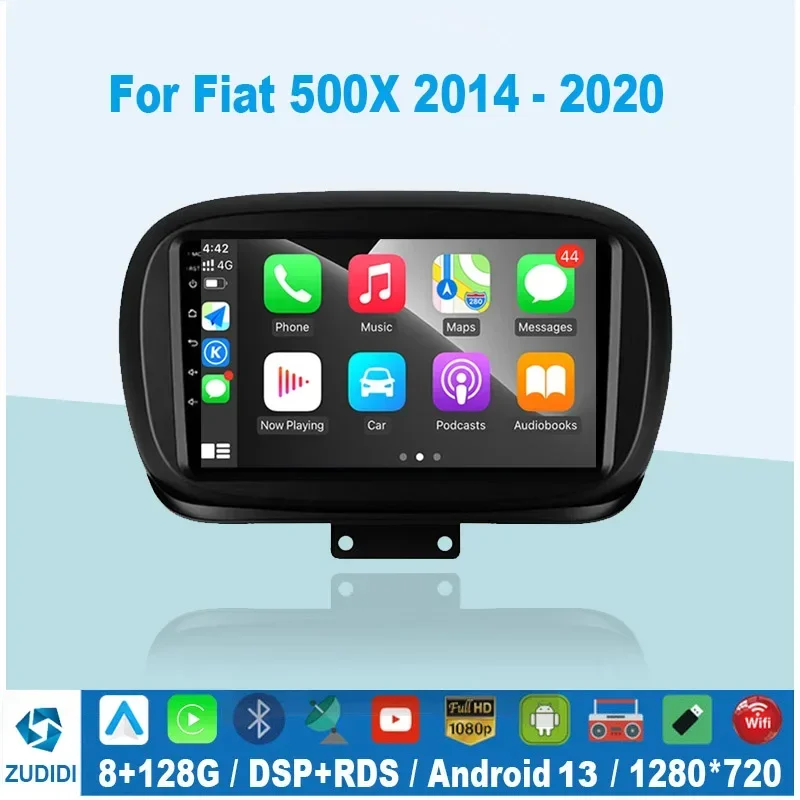 

Android 13 DSP 2 din Android Auto Radio for Fiat 500X 2014 - 2020 Car Radio Multimedia Player GPS Track Carplay 2din dvd