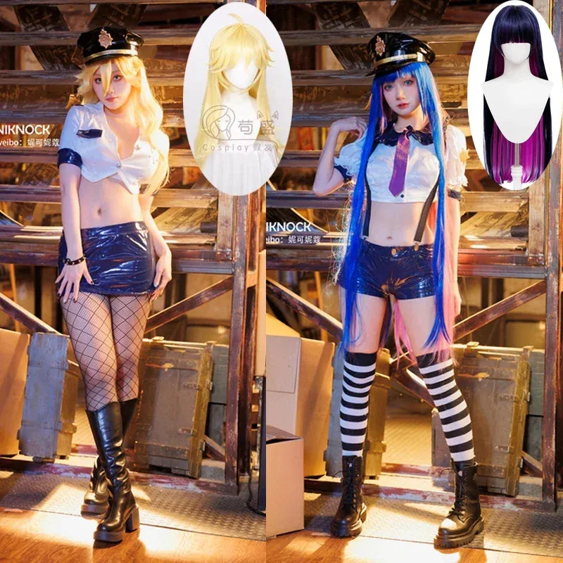 

Чулки/трусики Anarchy, трусики и чулки для косплея с подвязками, парик для косплея, трусики, полицейская форма для женщин, Hallo RO2296