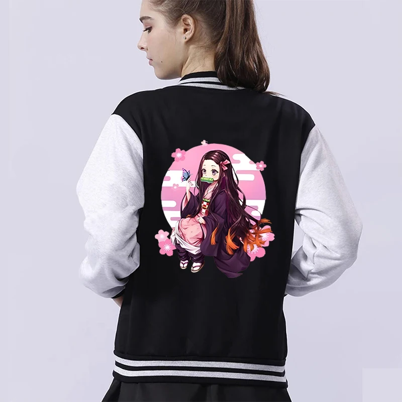 New Kamado Nezuko Printing Jacket Women Men Casual Baseball Jacket Autumn And Winter Baseball Uniform Coat