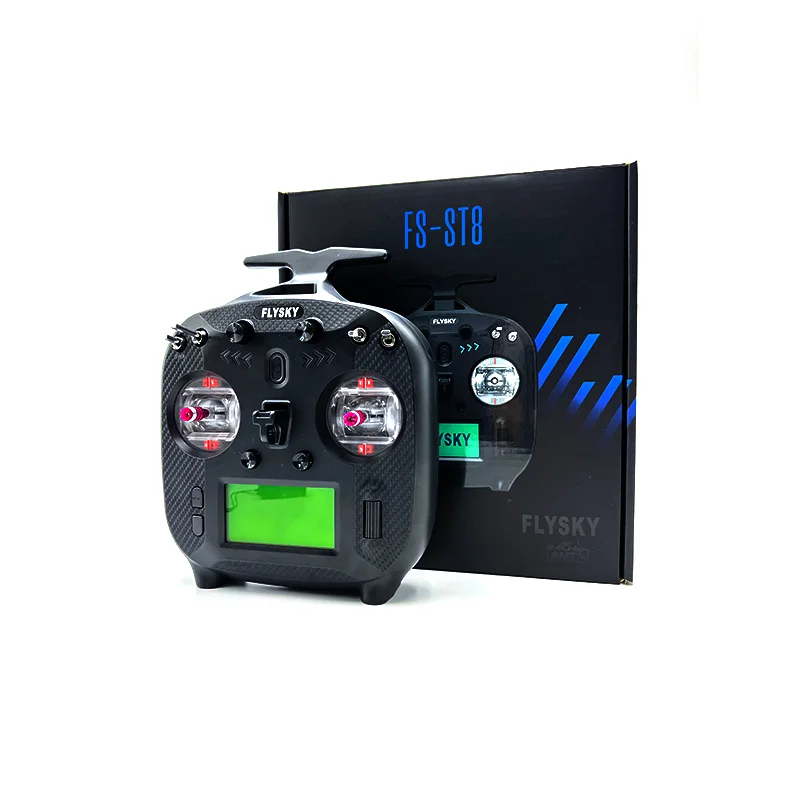 FLYSKY FS-ST8 2.4G 10CH ANT RGB Assistant 3.0 Radio Transmitter with FS-SR8 Receiver for RC Airplane Car Boat Robot FPV Drone