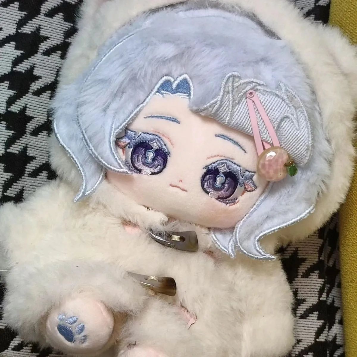 

Anime Honkai: Star Rail Misha Cosplay Cotton Idol Doll Furry Naked Baby Costume Change Figures Cartoon Plaything Hallowmas Gift