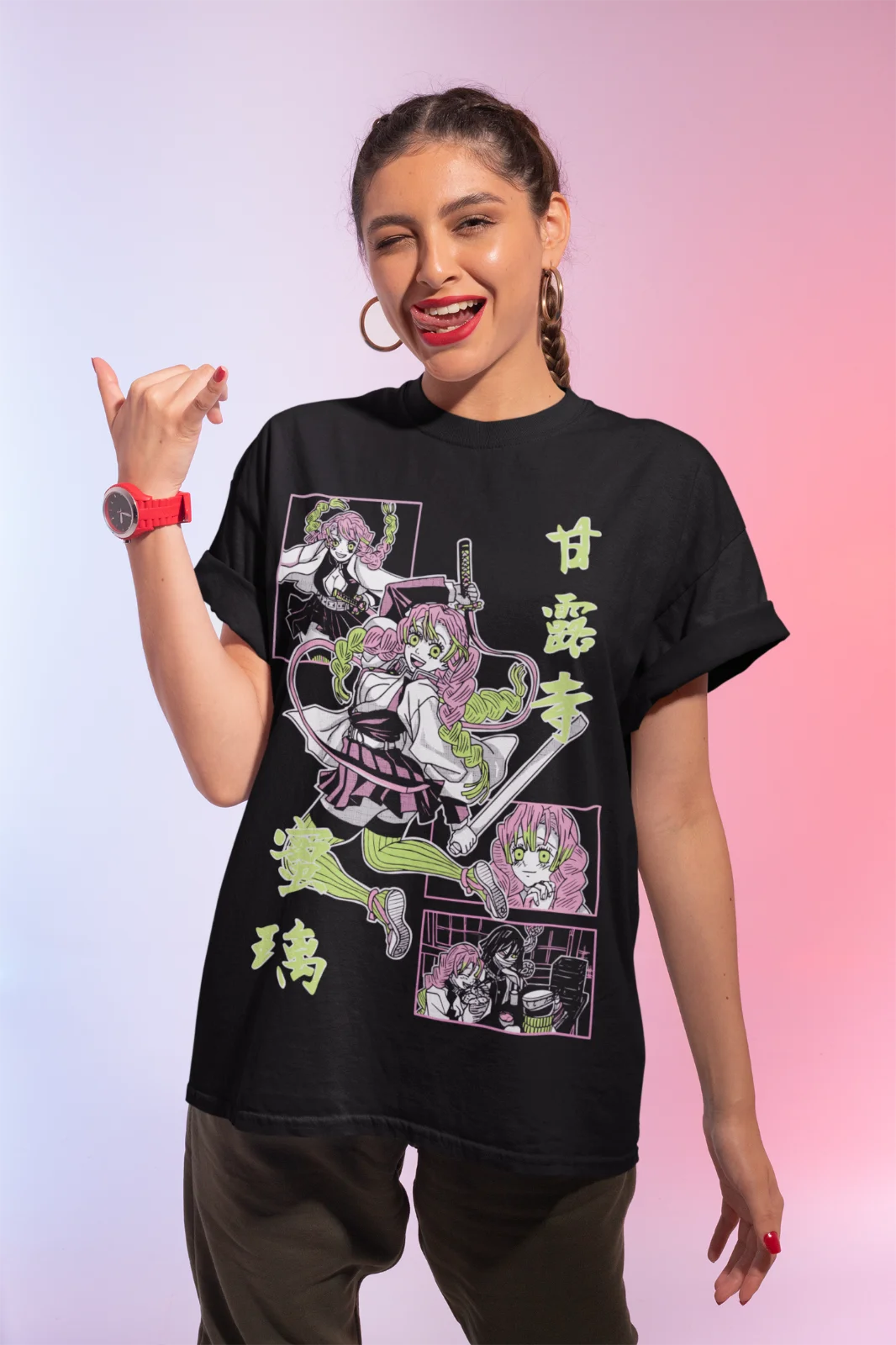 Mitsurii kanroji Unisex T-Shirt, demon slayer, kimetsu no yaiba, Soft Tee