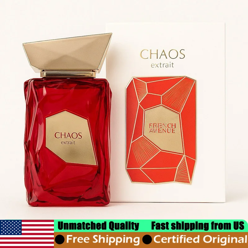

French Avenue Chaos Eau de Parfum Spray 3.4 Oz Original Arab Perfumes Long-Lasting Leather Floral Unisex Pheromone Perfume 100ML