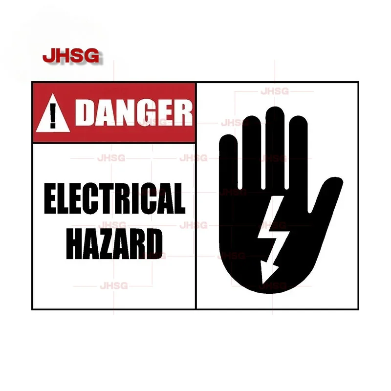 Dangerous Electric Shock Risk Warning Stickers, Laptop Bumpers, Refrigerator Doors, Safety Signs, Exquisite Car Stickers