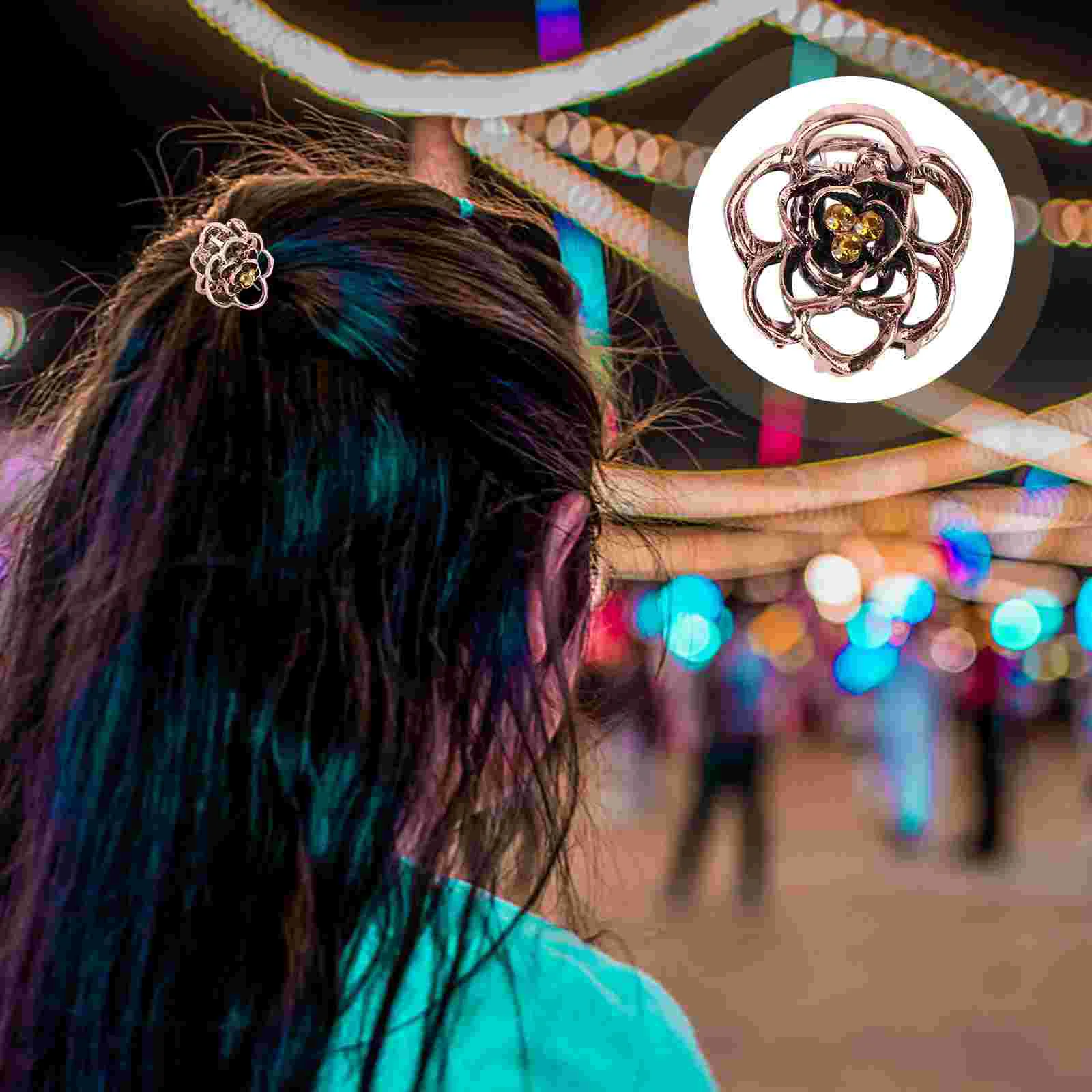 

12 Pcs Rhinestones Alloy Claw Clip Clamp Women Hair Clips Non-slip Small 12pcs Infant