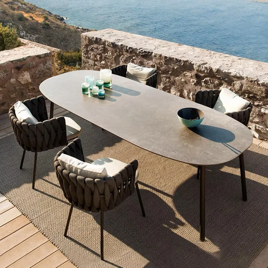 Luxury Outdoor Sets Furniture Italian Style Dining Garden Furniture Outdoor Sets Unique Sectional Lounge Mueble Gardin Homedecor