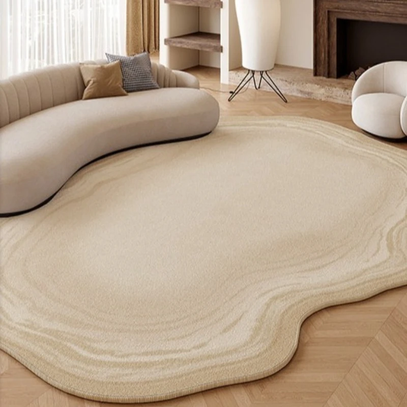 Irregular Shape Living Room Decoration Large Carpet Cream Style Rugs for Bedroom Fluffy Soft Lounge Rug Thickend Plush Floor Mat