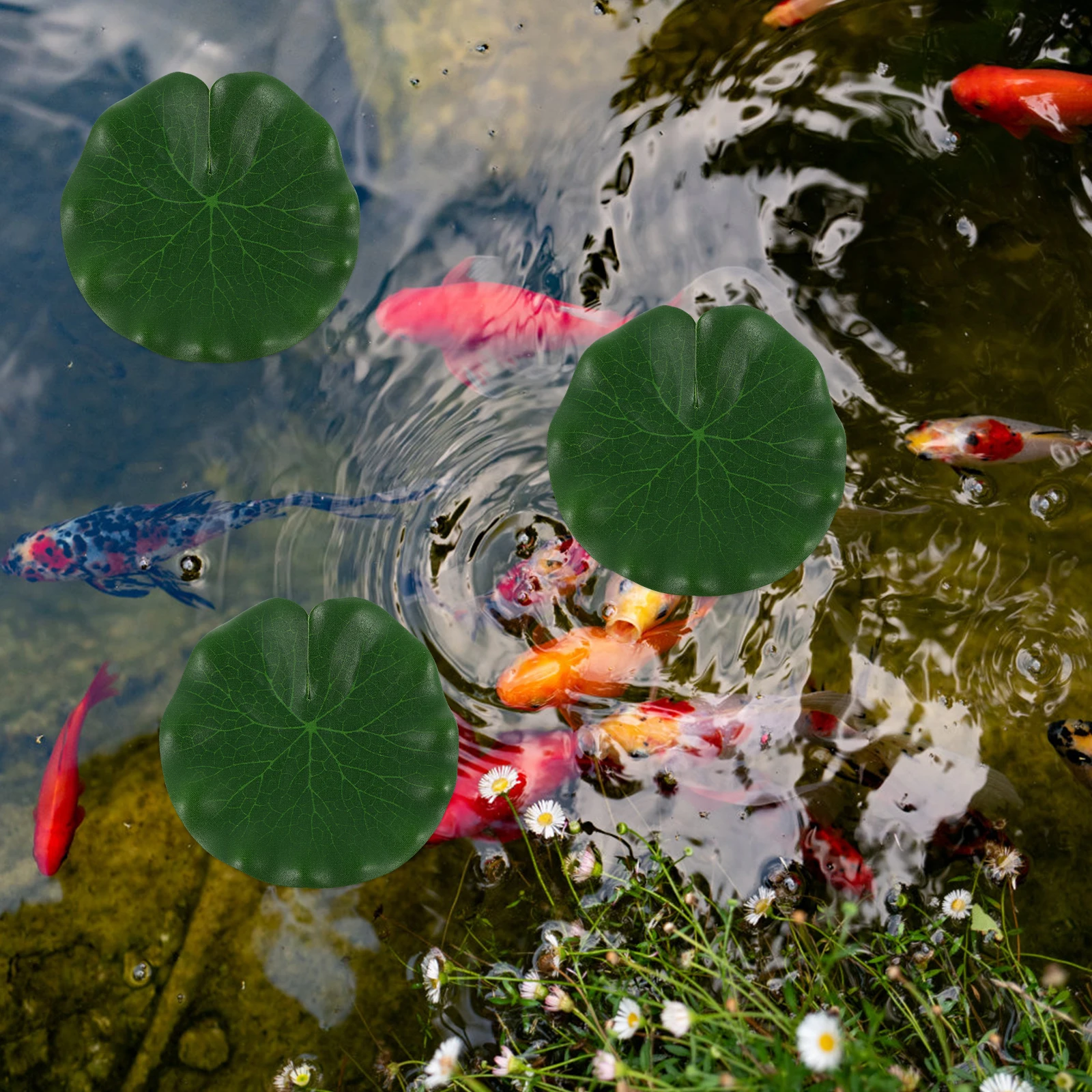 

10 Pcs Leaf Decoration Fish Tank Pond EVA Material Simulated Plants Durable Lotus Leaves Decor Aquariums Ornament