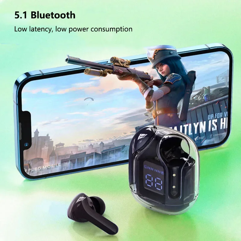 BT30 TWS auriculares inalámbricos HiFi Bluetooth 5,1 auriculares con reducción de ruido con micrófono auriculares transparentes para juegos nuevo en