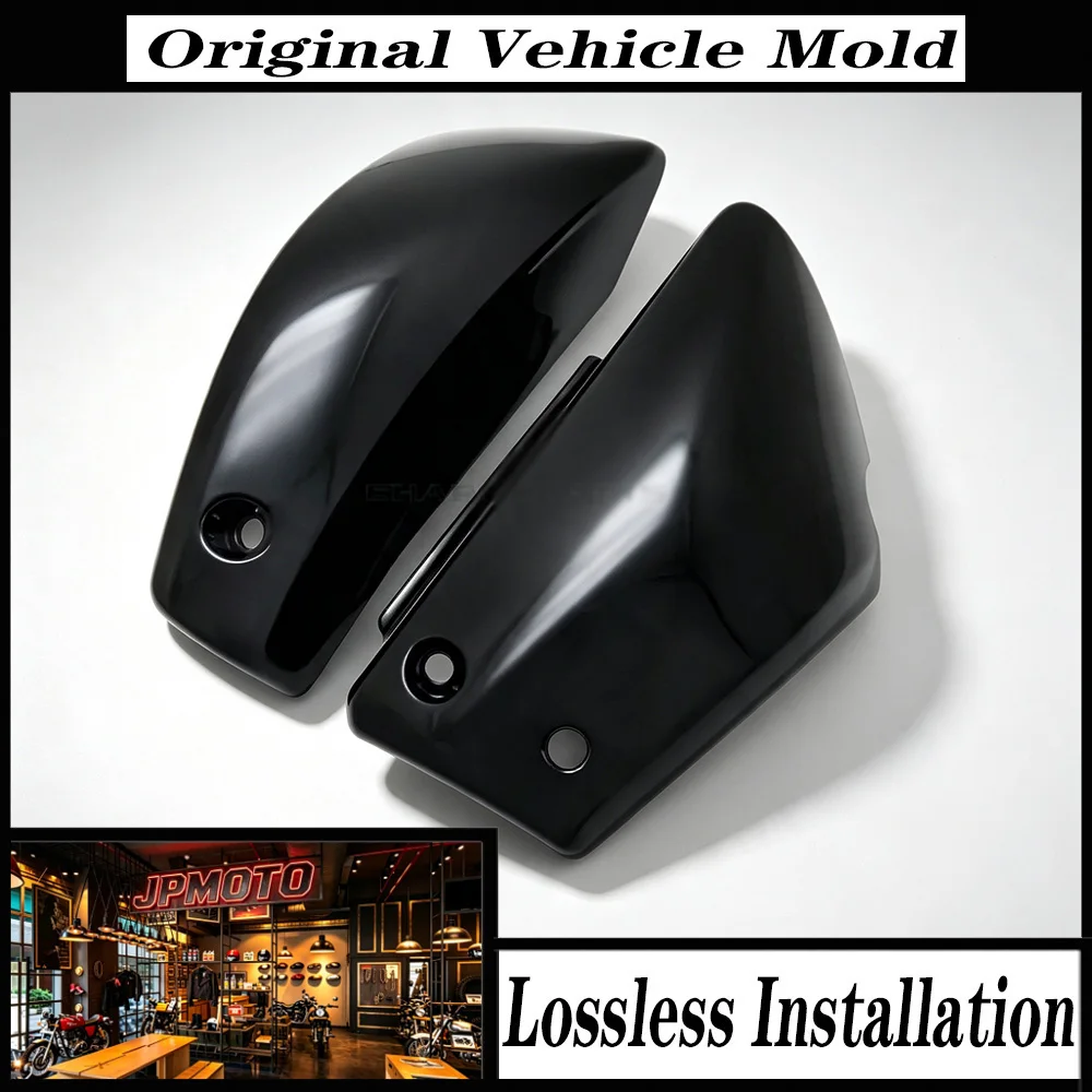 For Yamaha XVS950 V-Star 950 V Star 950 Midnight Star XVS950CT 2009-2017 Motorcycle Battery Cover Side Fairing Black Chrome ABS