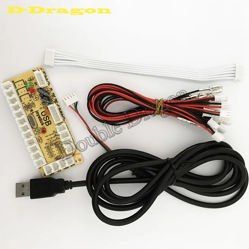 DIY Handle Arcade Set Kits Replacement Part USB Cable Encoder Board PC Joystick Push Buttons 6 Colors For JAMMA Fighting Machine