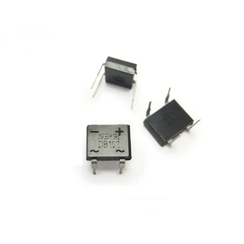 10/20/50PCS Single Phase Bridge Rectifier Kit DB107 1A 1000V DB207 2A 1000V DIP Power Electronic Components