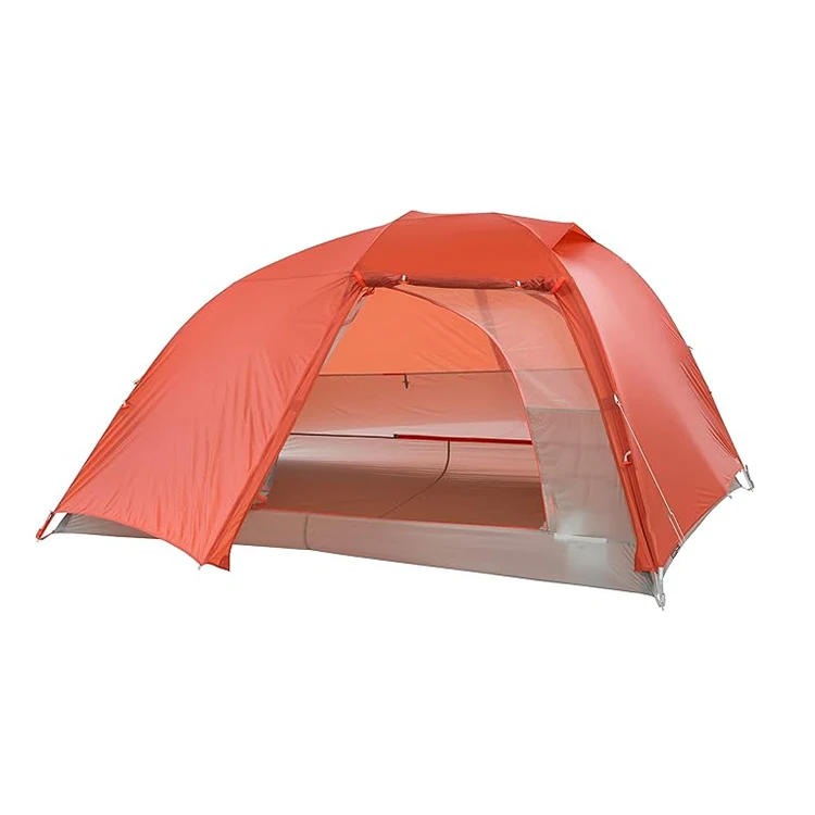 High Quality Ultralight Two-Person Double Dome Tent With Alu Frame Waterproof Nylon Fabric For Outdoor Backpacking Camping