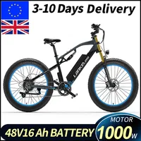 LANKELEISI RV700 1000W REAR HUB MOTOR 48V16AH REMOVEABLE BATTERY DOUBLE SUSPENSION HYDRAULIC BRAKE 26*4.0 FAT ELECTRIC SNOW BIKE