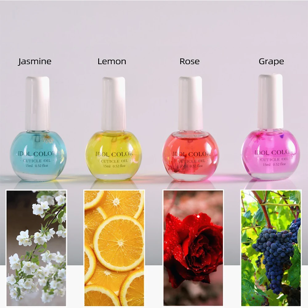 15ml/1 butelka Suszone kwiaty Zmiękczacz Odżywczy olejek do skórek 8Kolorowy olejek do skórek Multi Fragrance Nail Edge Care Nail Art Tool *