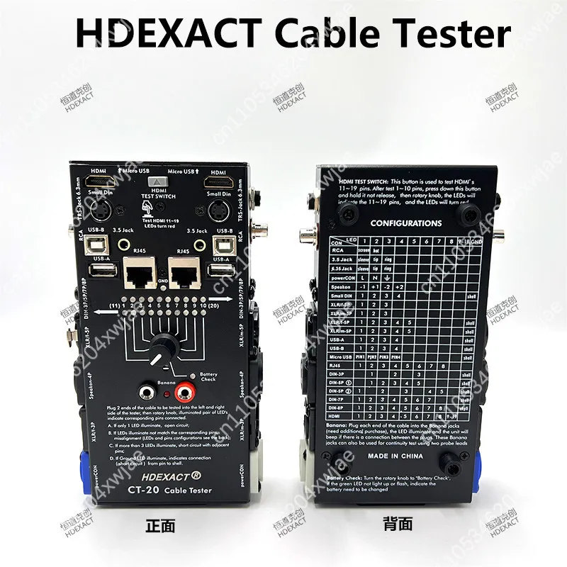 

Professional Cable Tester CT20 for Audio Signal HDMI Wire and Continuity Testing