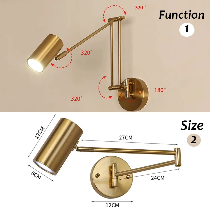 Imagem -03 - Nordic Led Wall Lamp For Bedroom Indoor Bedside Small Night Light Cob Button Switch Fixture Iluminação Moderna Decoração para Casa E27