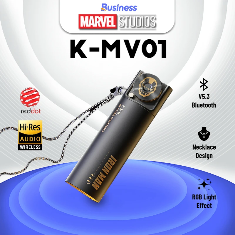 

Disney Marvel K-MV01 Necklace TWS Earbuds HIFI Stereo Bluetooth 5.3 Earphones Dazzling Lights in Ear Wireless Headphone with Mic