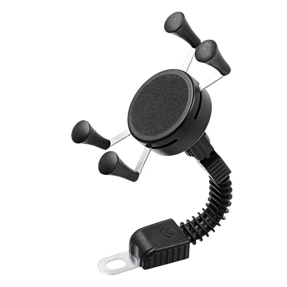 Professional Motorcycle Phone Holder X-Shaped Shockproof Mobile Support Stand for Rearview Mirror Installation