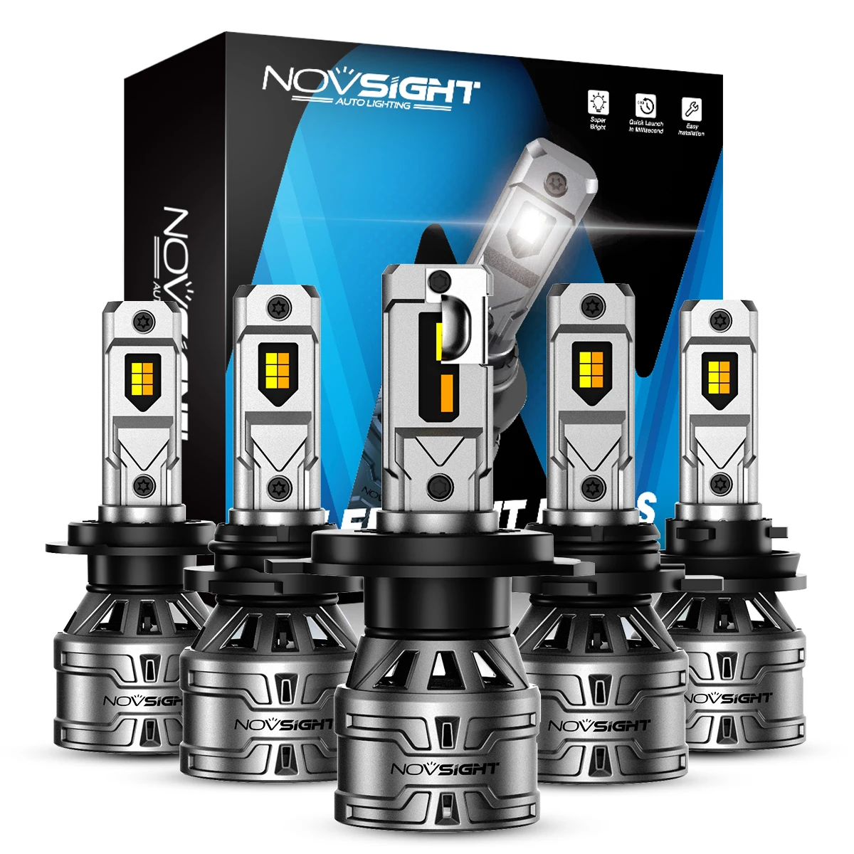 NOVSIGHT A500 N61T H4 LED Headlight For Car H7 LED H11 9005 9006 6500K 13000LM LED Auto Headlamp Fog Light High Brightness Bulbs