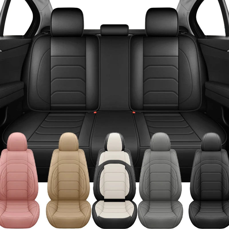 المضادة للانزلاق العالمي مقعد السيارة يغطي ل Volwsagen VW Tiguan Golf 8 7 6 5 4 باسات B5 B6 B7 B8 ID4 PU اكسسوارات السيارات الداخلية