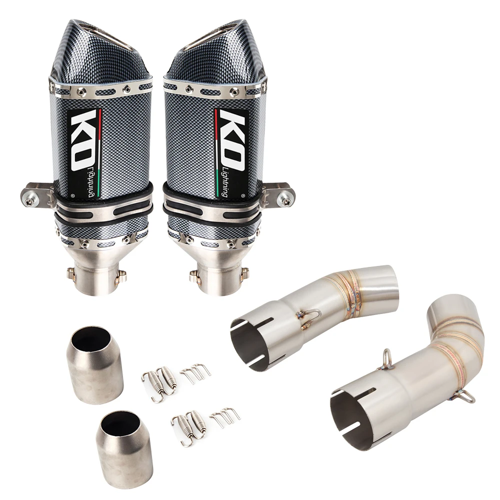 For Ducati 848 1098 1198 Motorcycle Exhaust System Stainless Steel Middle Link Pipe Escape Moto Muffler DB Killer