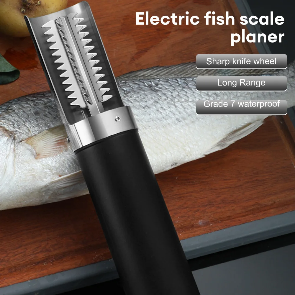 Portable Electric Fish Scraper Waterproof Fish Scale Remover Fish Scale Cleaner USB Rechargeable Fish Scale Knife Seafood Tools