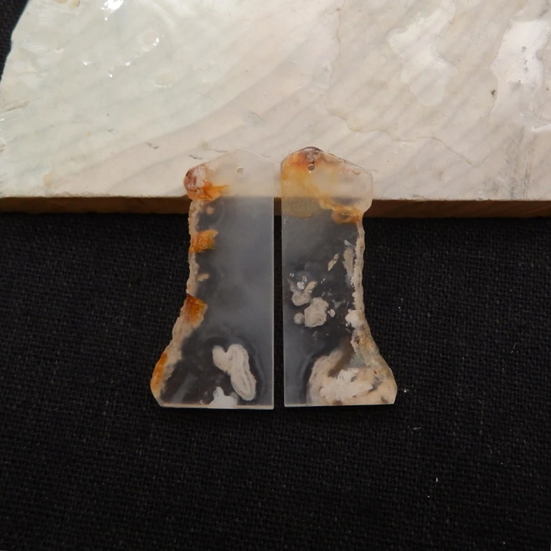 

Semiprecious Stones Handmade Fashion Nugget Earrings Natural Agate Bead Women Jewelry Accessories