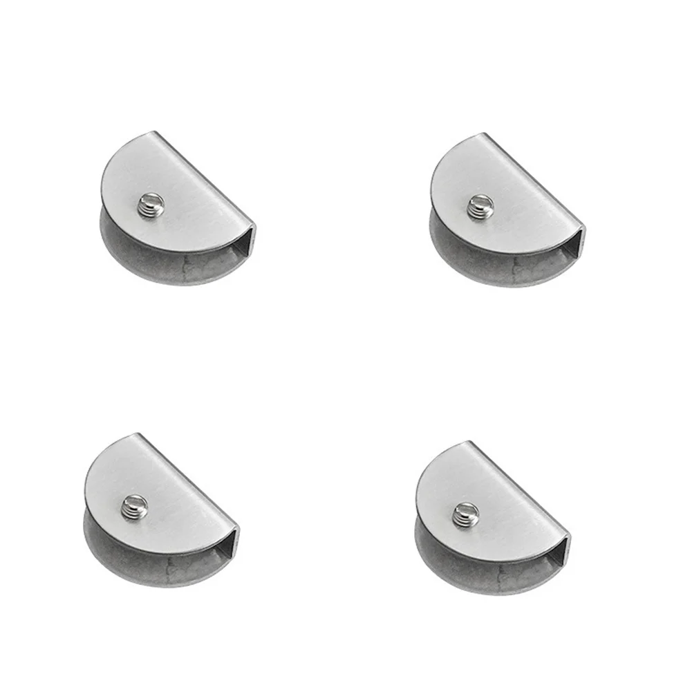 

Glass Clip Bracket Glass Clamp Clips Easy Installation Enhanced Stability Modern Interiors Soft Silicone Pads Bracket As Shown